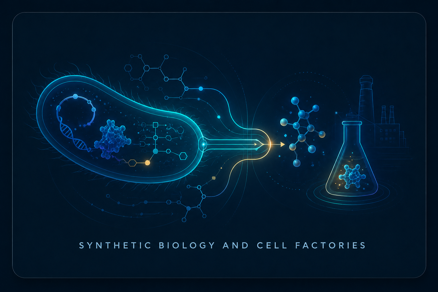 Synthetic biology and cell factories illustration
